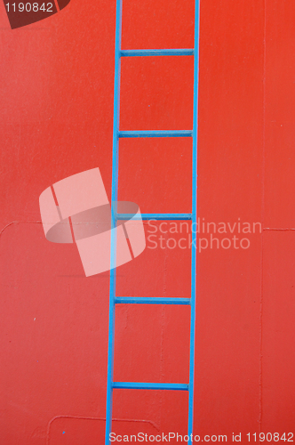 Image of blue ladder