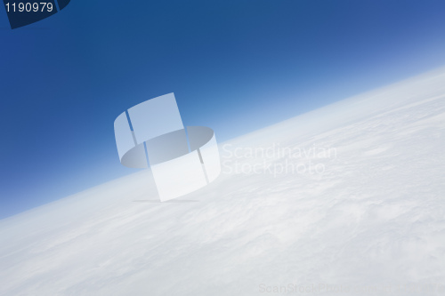 Image of flight over clouds