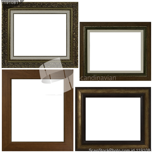 Image of Four antique picture frames