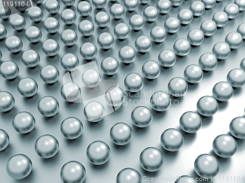 Image of Large group of pearls in rows