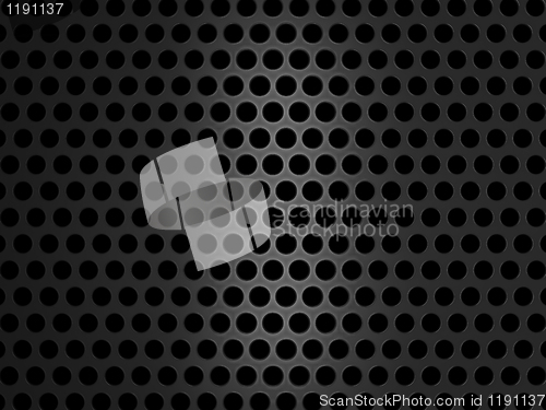 Image of Metallic grill texture on black background