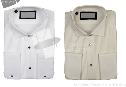 Image of two cotton shirts, elegance concept