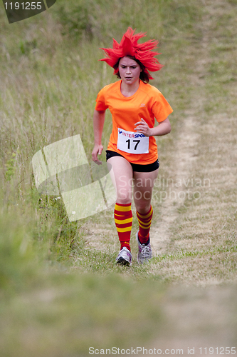 Image of Runner with a funny hairstyle