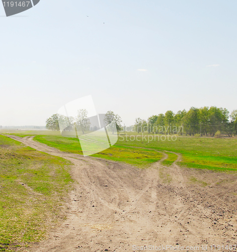 Image of road in field