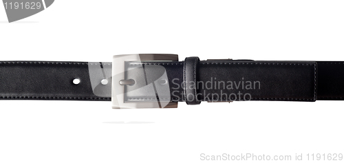 Image of Black leather belt