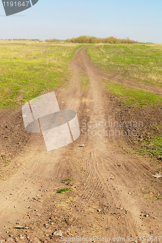 Image of road in field