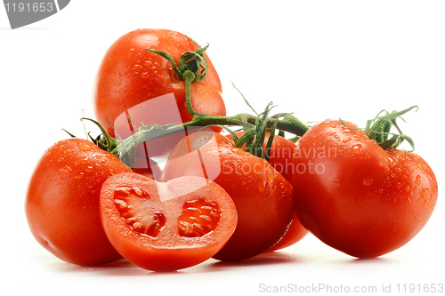 Image of Tomatoes isolated on white
