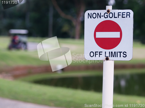 Image of Golf course sign