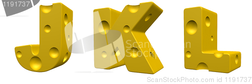 Image of cheese letters