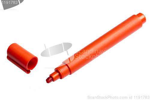 Image of red highlighter isolated on white