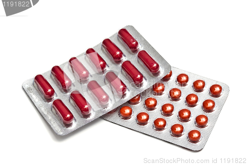 Image of Red pills and capsules