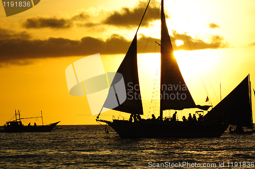 Image of Ocean sunset landscape