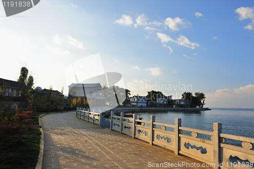 Image of Sightseeing road by lake