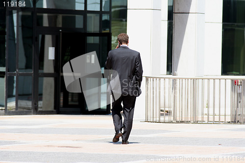 Image of Businessman phoning