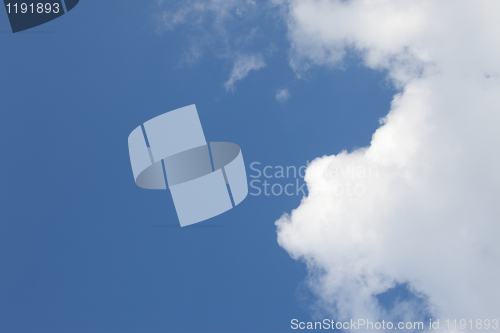 Image of blue sky and clouds