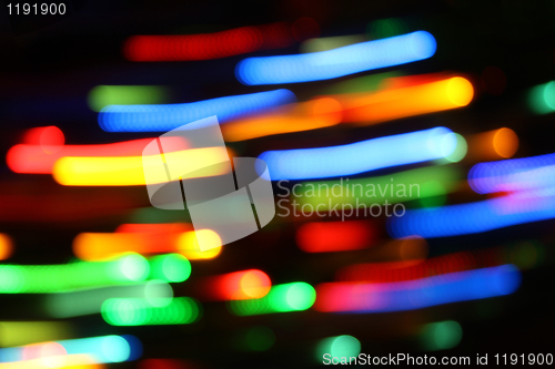 Image of blurred color lights