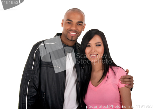 Image of Happy interracial couple