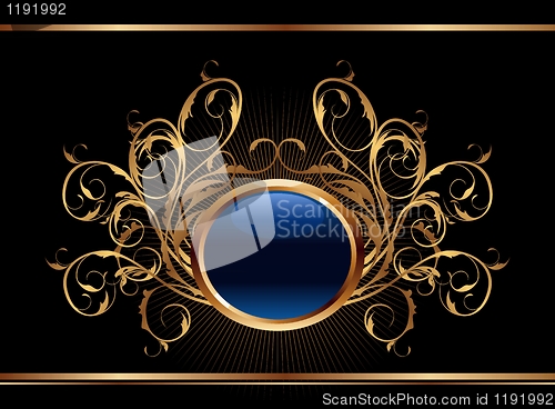 Image of golden ornate background for design