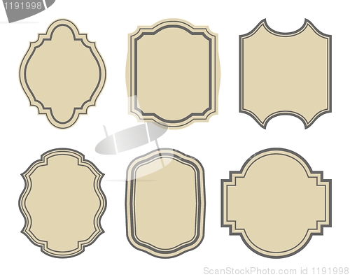 Image of set of stickers, vintage frames