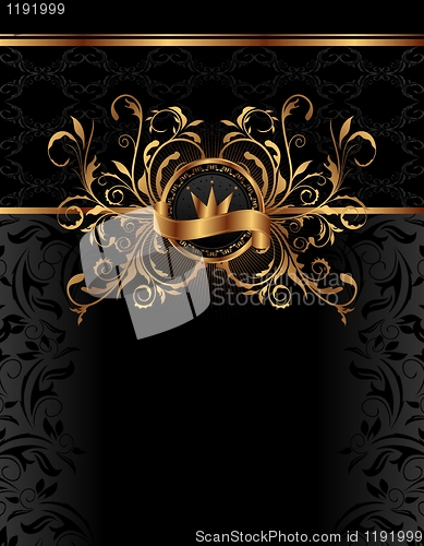 Image of royal background with golden frame