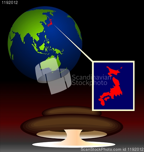 Image of Illustration of global radioactive biohazard after damage on nuc