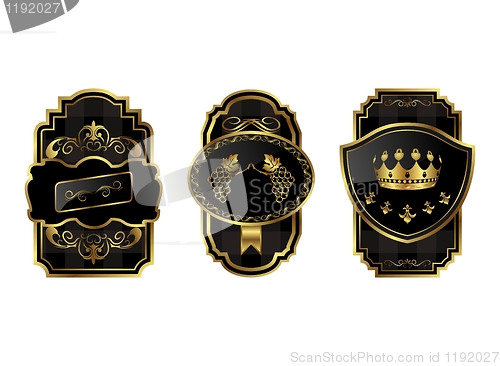 Image of black-gold decorative frames