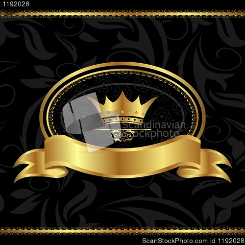 Image of royal background with golden frame