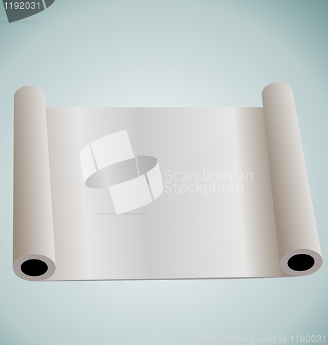 Image of Illustration of blank paper roll for design