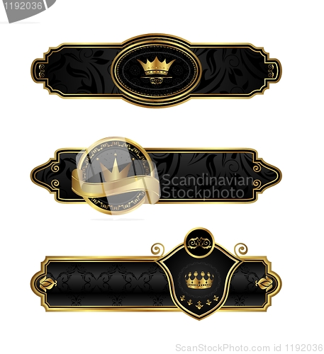 Image of black-gold decorative frames