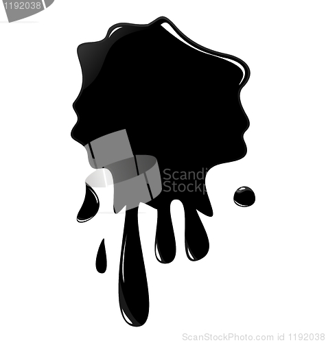 Image of Illustration of black ink splash