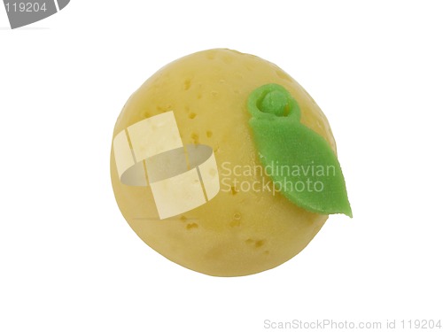 Image of Lemon shape sweet-clipping path