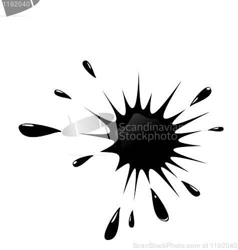 Image of Illustration of black ink splash