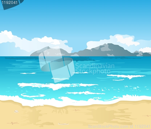 Image of beautiful summer background with beach
