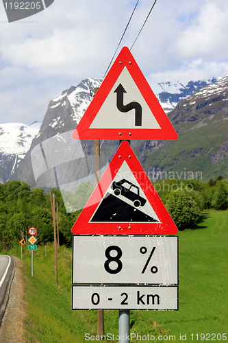 Image of Norwegian road sign