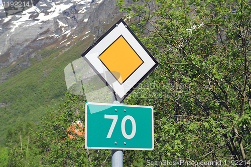 Image of Norwegian road sign