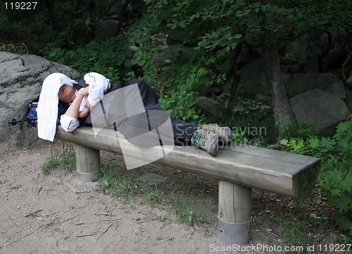 Image of The tired hiker