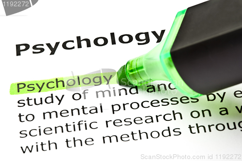 Image of 'Psychology' highlighted in green