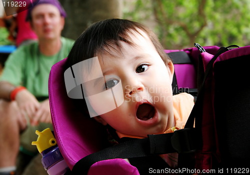 Image of Baby yawning