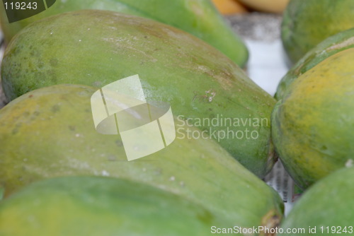 Image of Green Papayas