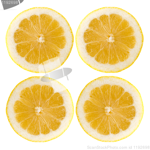 Image of Four fresh lemon halves