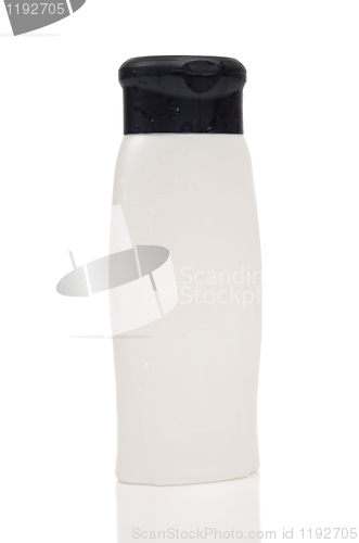 Image of White shampoo bottle