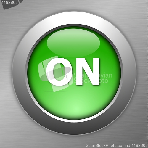 Image of green on button