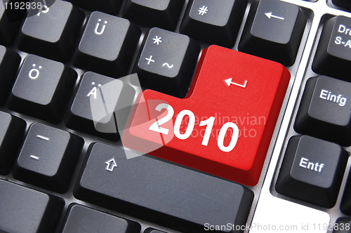 Image of happy new year 2010 button