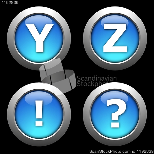 Image of alphabet on black background