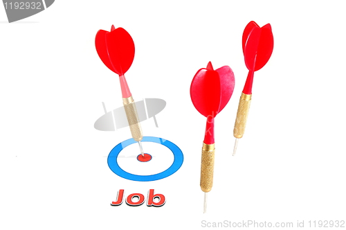 Image of dart arrow job concept