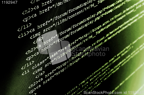 Image of html internet code