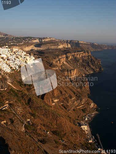 Image of Nightfall on Fira, Santorinia