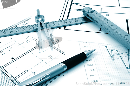 Image of architectur plans of residential real estate