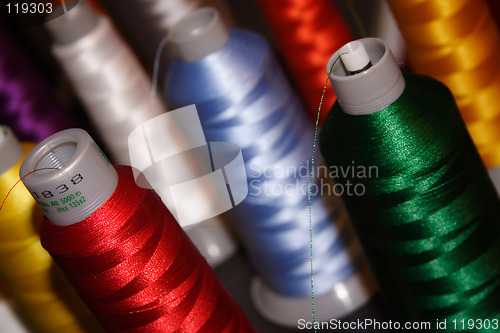 Image of spools with colour threads