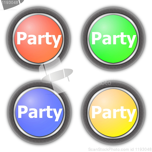 Image of party button collection